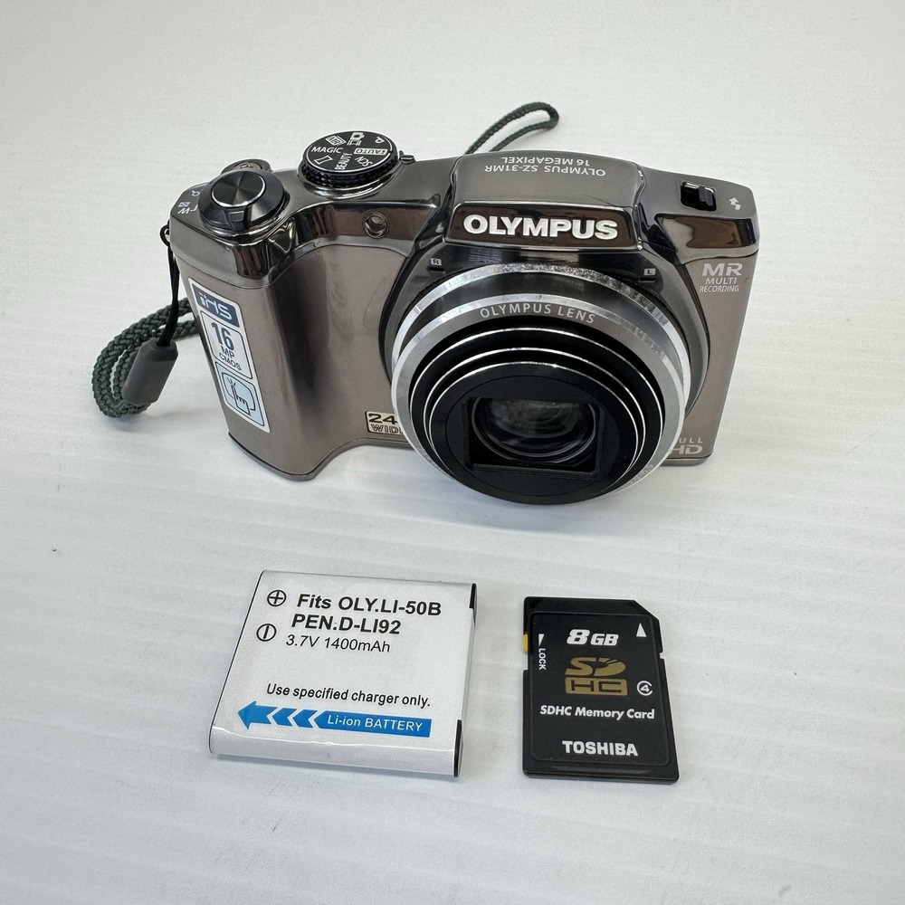 Olympus SZ-31MR 16MP Full HD Compact Digital Camera Tested & Working READ